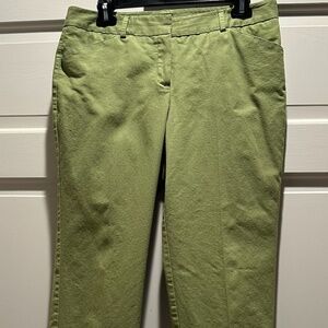 New Directions brand, women's lime green, size 10 cropped ankle slacks